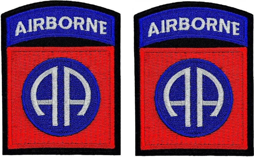 82nd Airborne Division Tactical Embroidered Patch | 2PC HOOK BACKING  3"X2.25"