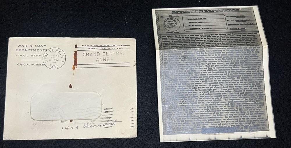 WWII Union Tellegram Document 10th US infantry 1942 Dated