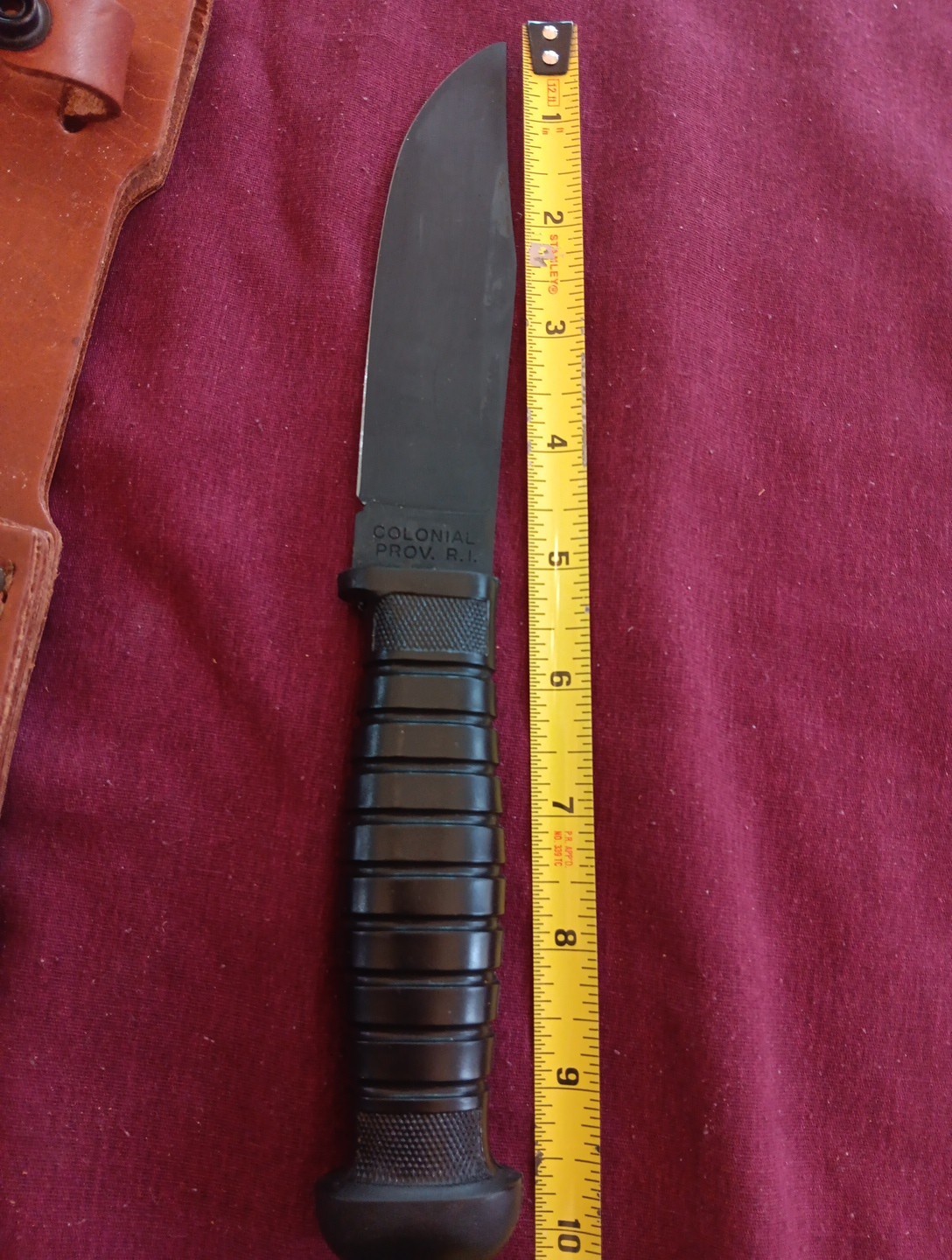 WWII US Navy USN Mark 1 Fighting Knife Colonial W/Scabbard Providence, RI Remake