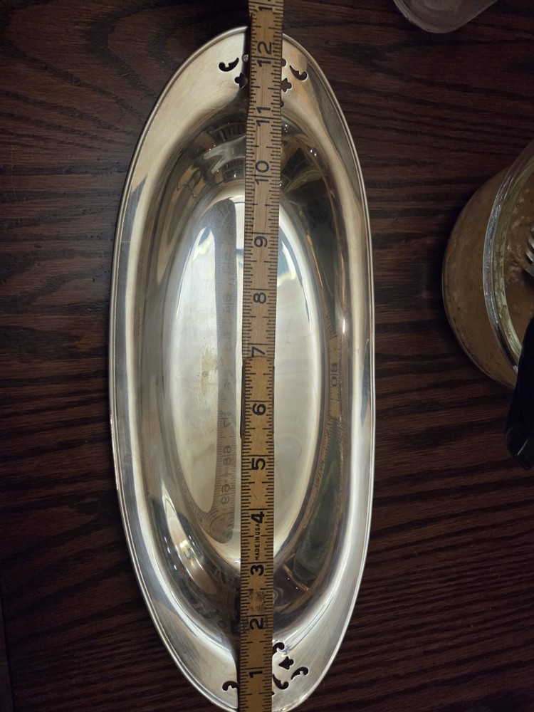 Vintage Nickel Silver Bread Tray