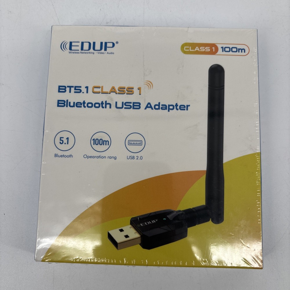 EDUP Class 1 100m Bluetooth 5.1 USB 2.0 Adapter for WIN 7/8/8.1/10 3Mbps 2.4GHz