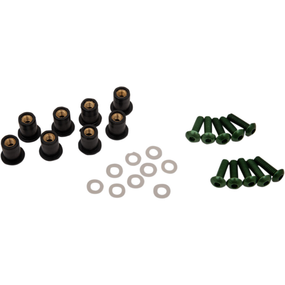 Puig Windscreen Screw Kit (Green) 0957V