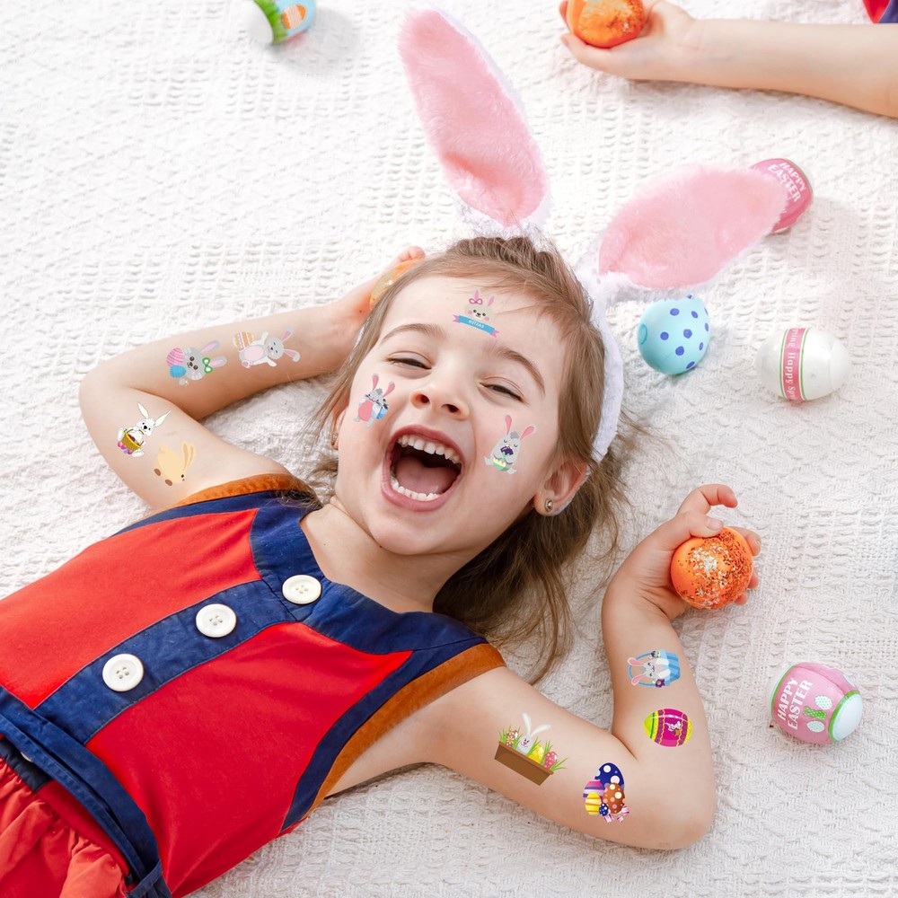 Easter Basket Stuffers Temporary Tattoos, Small, A