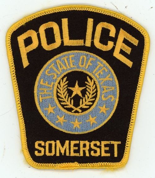 TEXAS TX SOMERSET POLICE NICE SHOULDER PATCH SHERIFF