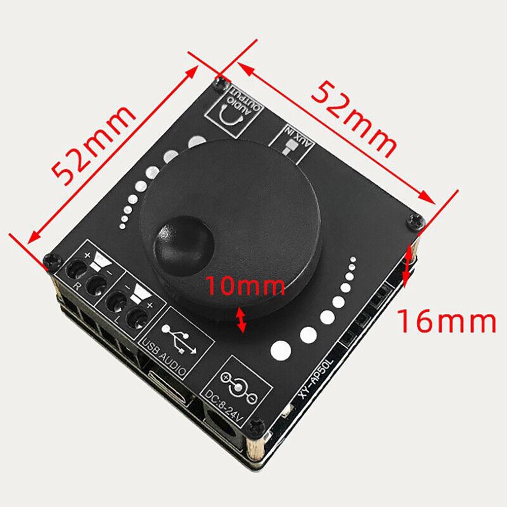 XY-AP50L Mini Bluetooth 5.0 Wireless Audio Power Digital Amplifier Board