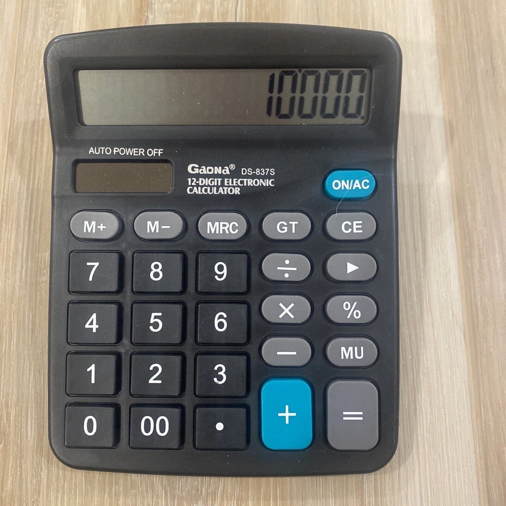 Gaona 12-Digit Electronic Calculator Tested & Works