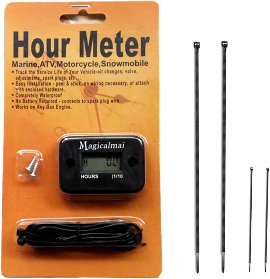 Inductive Hour Meter for Generators & Motorcycles - Essential Maintenance Tool