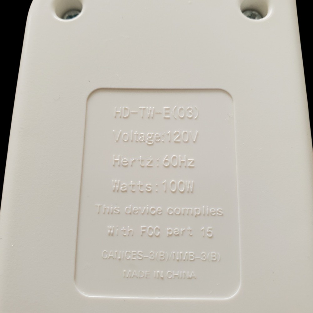 HD-TW-E(03) Electric Blanket Heating Pad Temperature Remote Control Tested