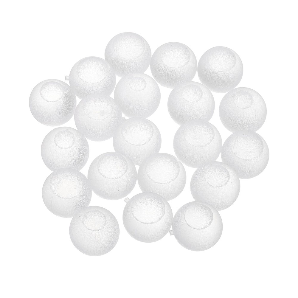 24 Pack Reusable Ice Cubes for Drinks, White Round
