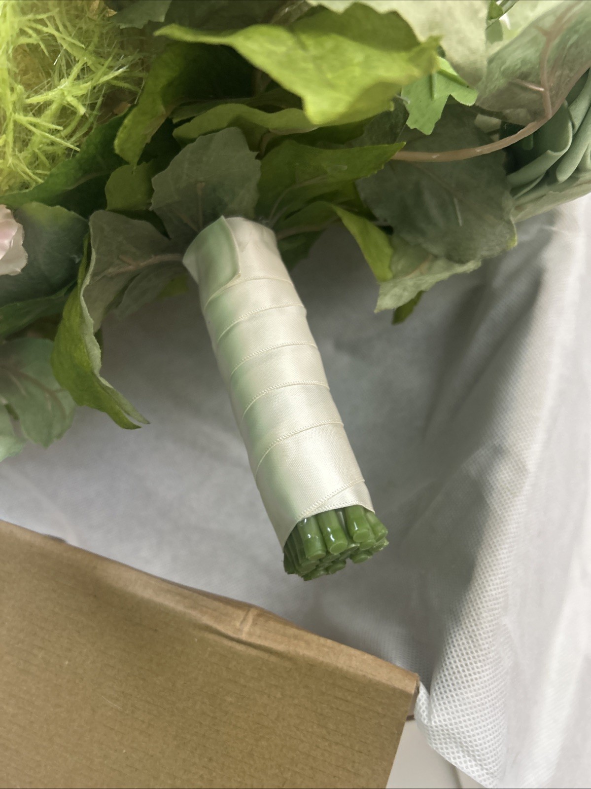 Ling's moment Coral Pink Wedding Bouquets for Bride, Blush Garden Bridal 13”