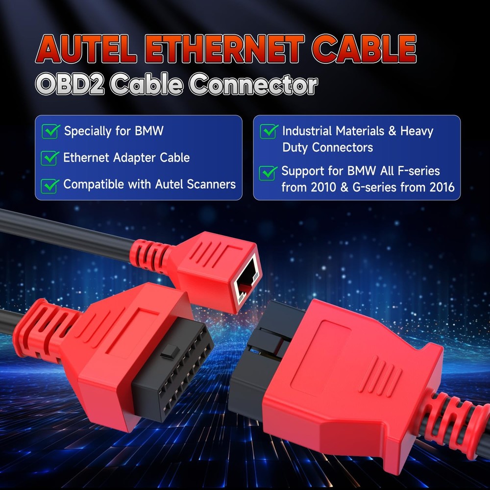 Autel Ethernet Cable for BMW F Series Programming Work with Autel MS908 PRO