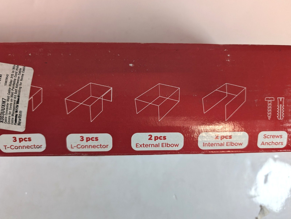 315" Cable Concealer ( eraplast ) 45 pcs includes screw anchors