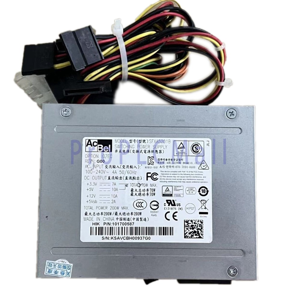 NEW Acbel SFXA5201B 200W Power Supply (1Pcs)