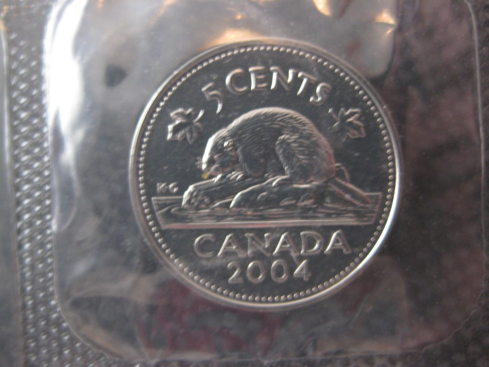 2004 "P" Canadian Prooflike Nickel ($0.05)