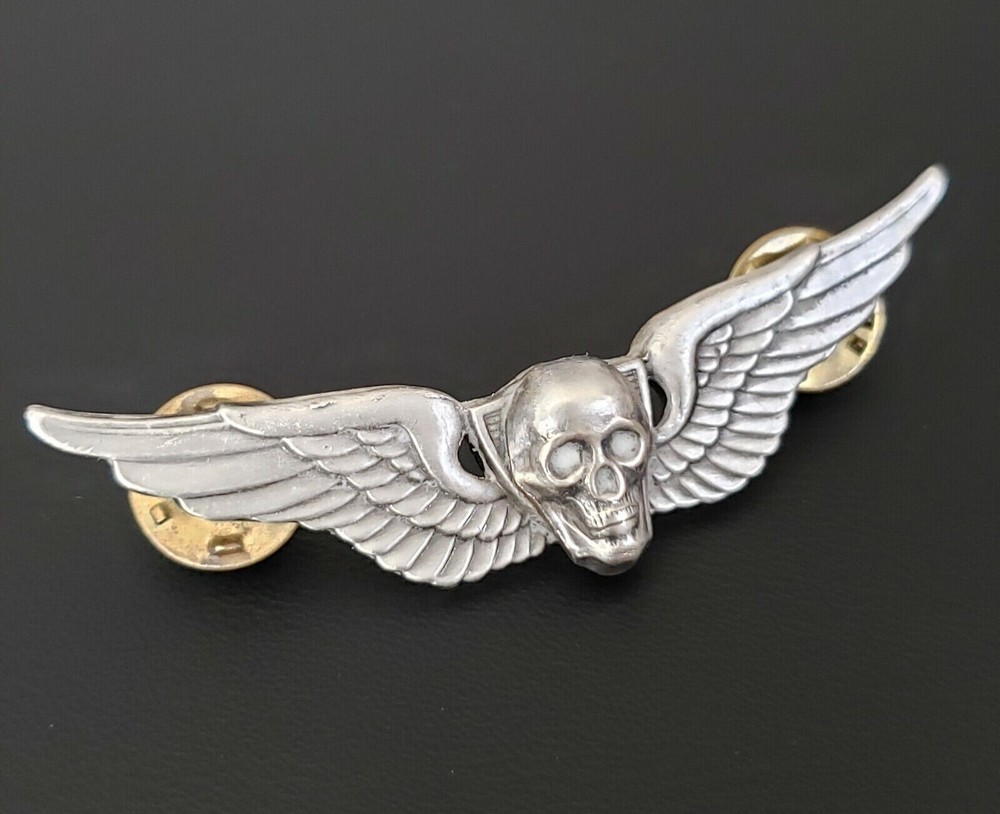 Skull Aviation Attack Helicopter Pilot Wing Badge Pin Insignia US Army