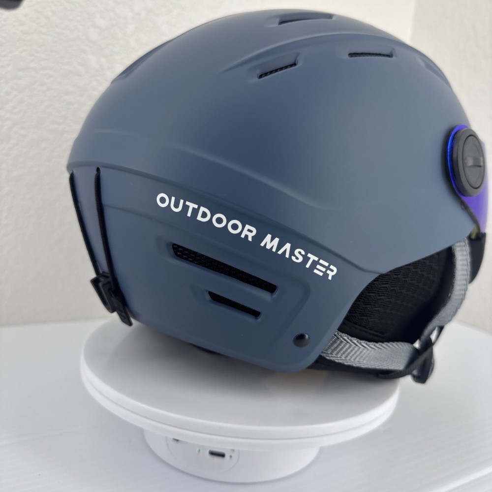 Outdoor Master Snowboard Ski Helmet Goggle Combination Mirror Blue