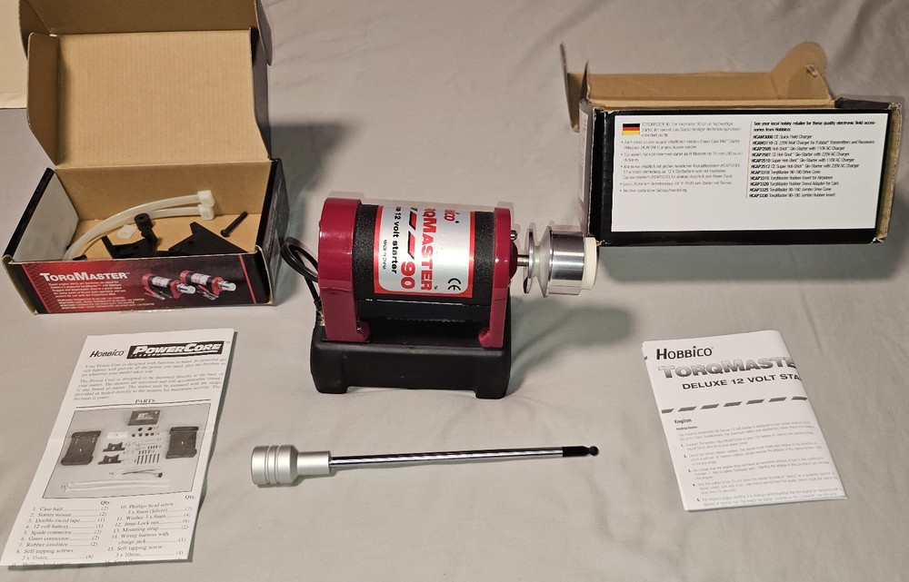 Hobbico TorqMaster 90 with PowerCore MkII + Charger Bundle + Starter Probe Tool