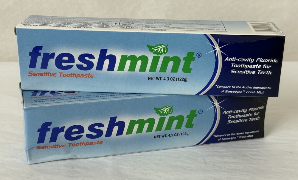New Freshmint Flavor 4.3 oz Sensitive Toothpaste 2-PACK  (SH8)