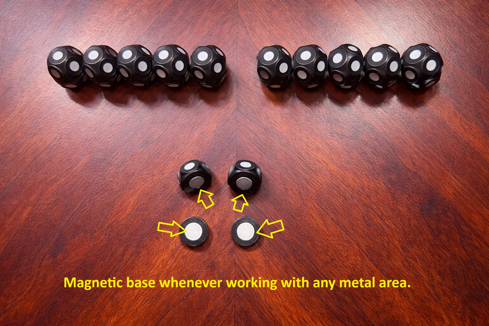 3D Scanner Marker - Magnetic Set 70pc (30 Dome + 40 Flat) 3D Scanning Tools