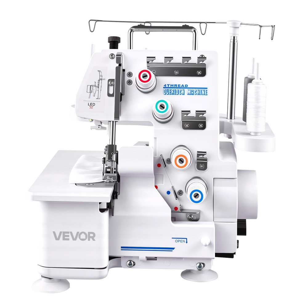 VEVOR Serger Sewing Machine Overlock Machine 1250 SPM 3 and 4 Thread Capability