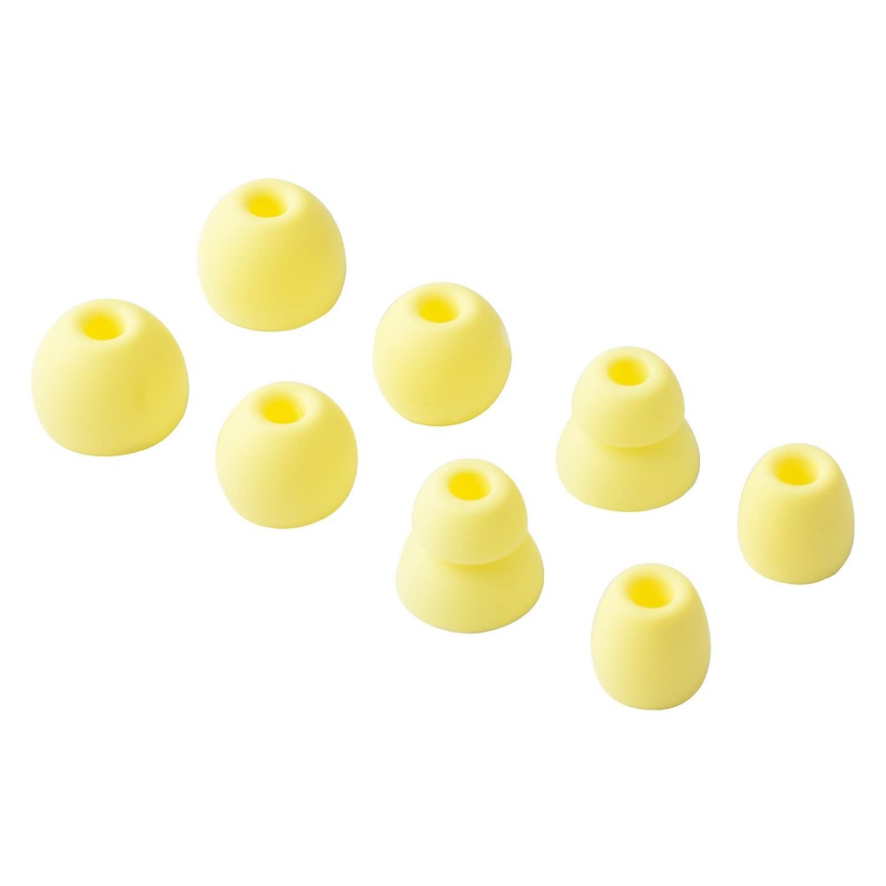 8PCS Replacement Eartips Silicone Pro Earbuds Ear Tips Buds Eargels Yellow
