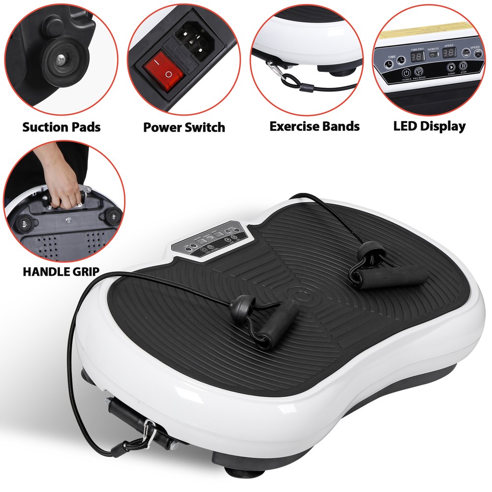 Vibration Plate Exercise Machine Crazy Fit Platform Full Body Workout Vibration