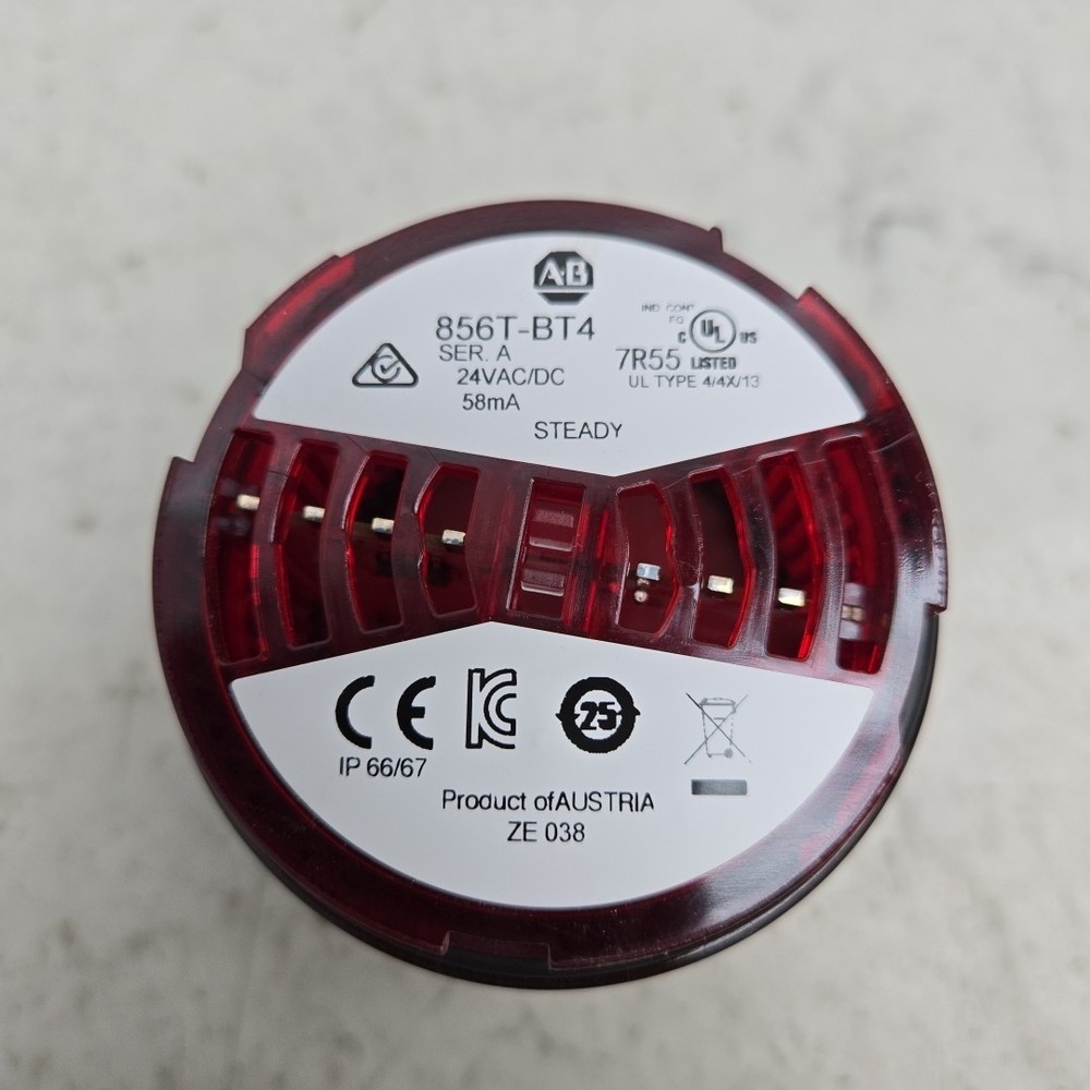 Allen Bradley 856T-BT4 Stack Light Module Led 24Vac/dc New Read