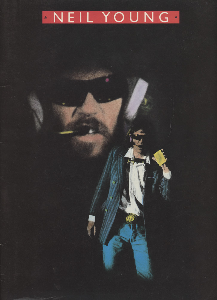 1983 NEIL YOUNG Everybodys Rockin CONCERT Tour Program . WITH TICKET ATTACHED