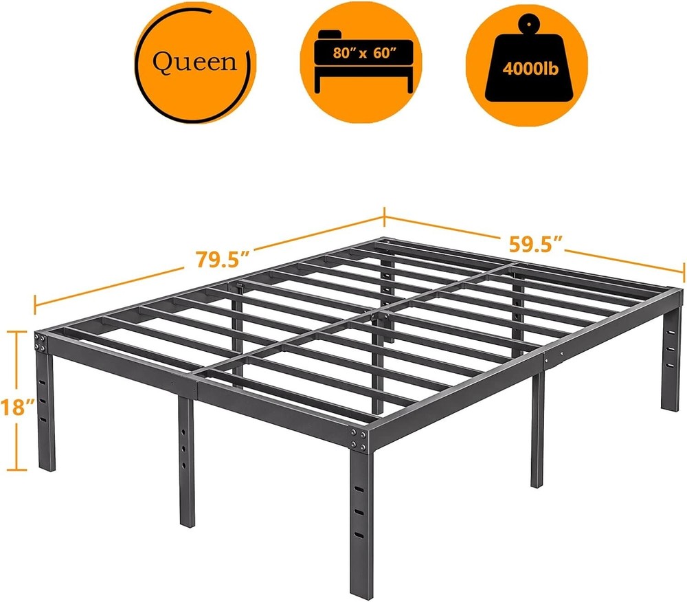 Queen Bed Frame with Under Bed Storage: Stylish & Stable Sleep Support