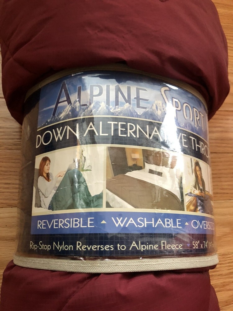 ALPINE Sports down alternative throw comforter / camping blanket