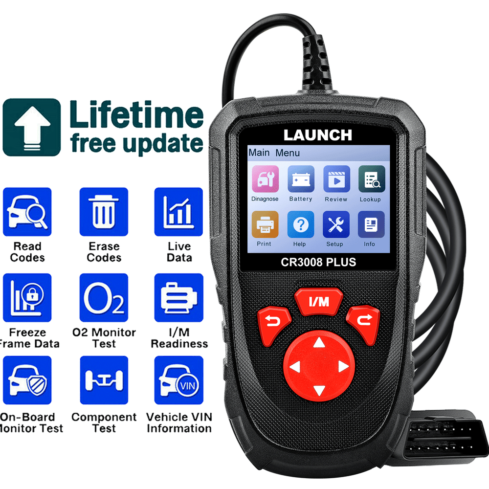 LAUNCH CR3008 Plus OBD2 Scanner Code Reader Check Engine OBD Car Diagnostic Tool