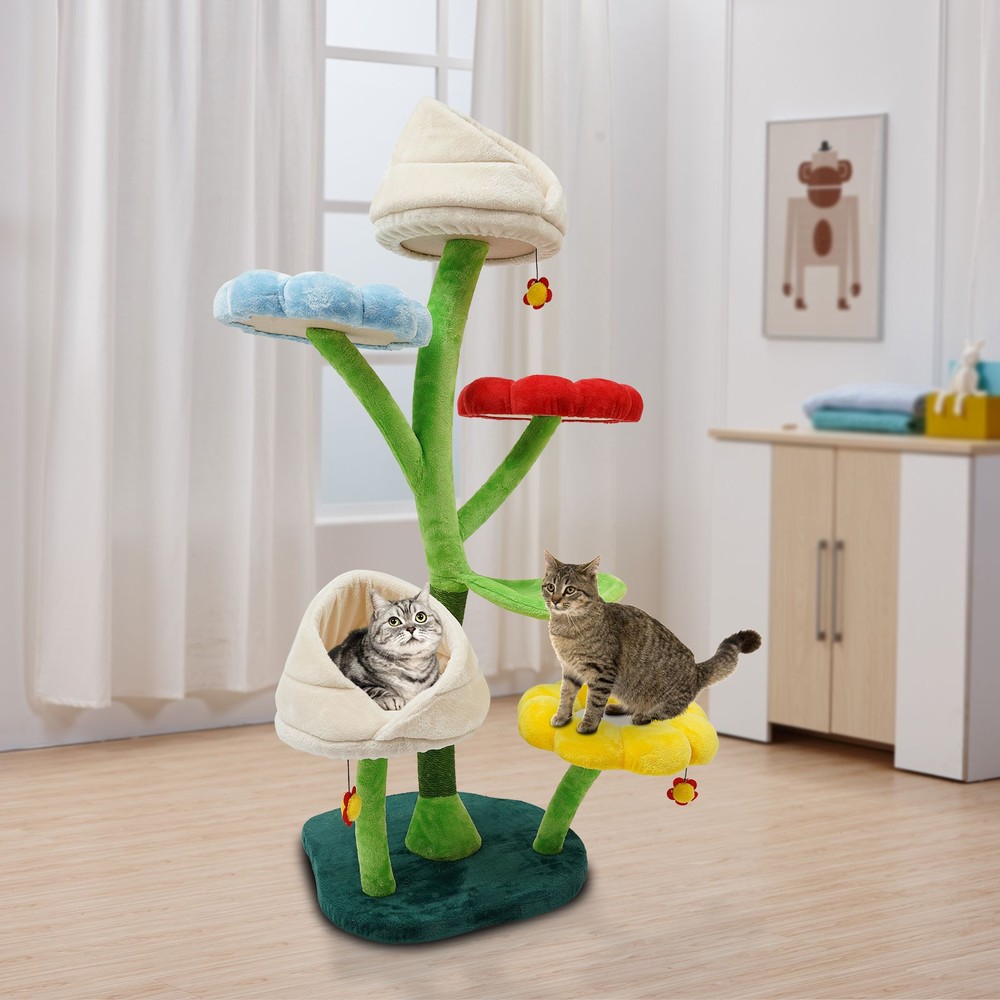 Large Cat Tree Multi-Level Tower Cat Furniture Climbing Frame Activity Centre