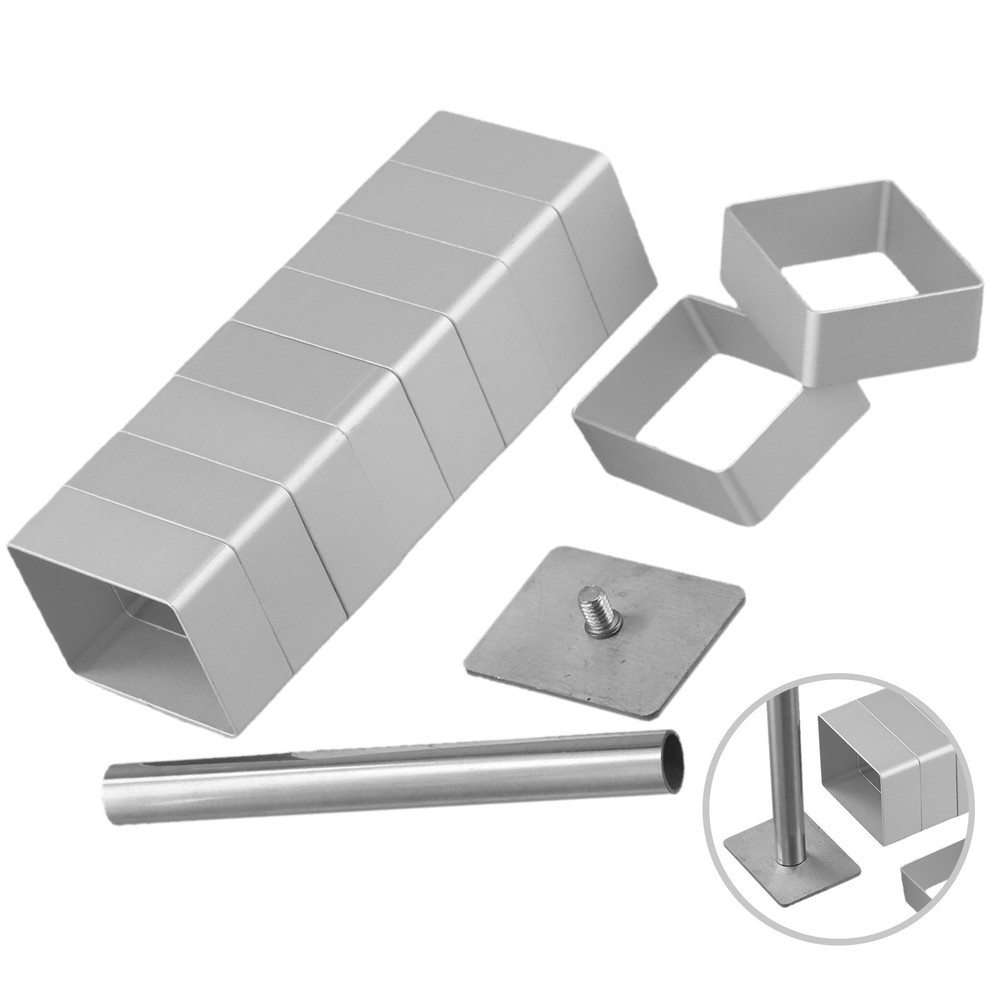 10Pcs Rectangle Aluminium Pineapple Cake Molds Cutter&Pressing Stamp Cookie Set#