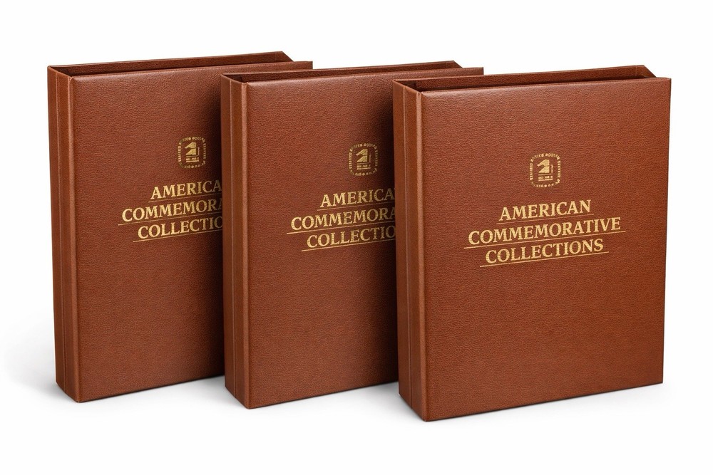 American Commemorative Collection  Album Binder w/20 Blank Pages/ Faux Leather