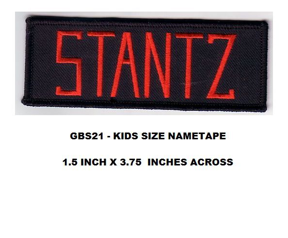 STANTZ GHOSTBUSTERS KIDS SIZE NAMETAPE PATCH - GBS21
