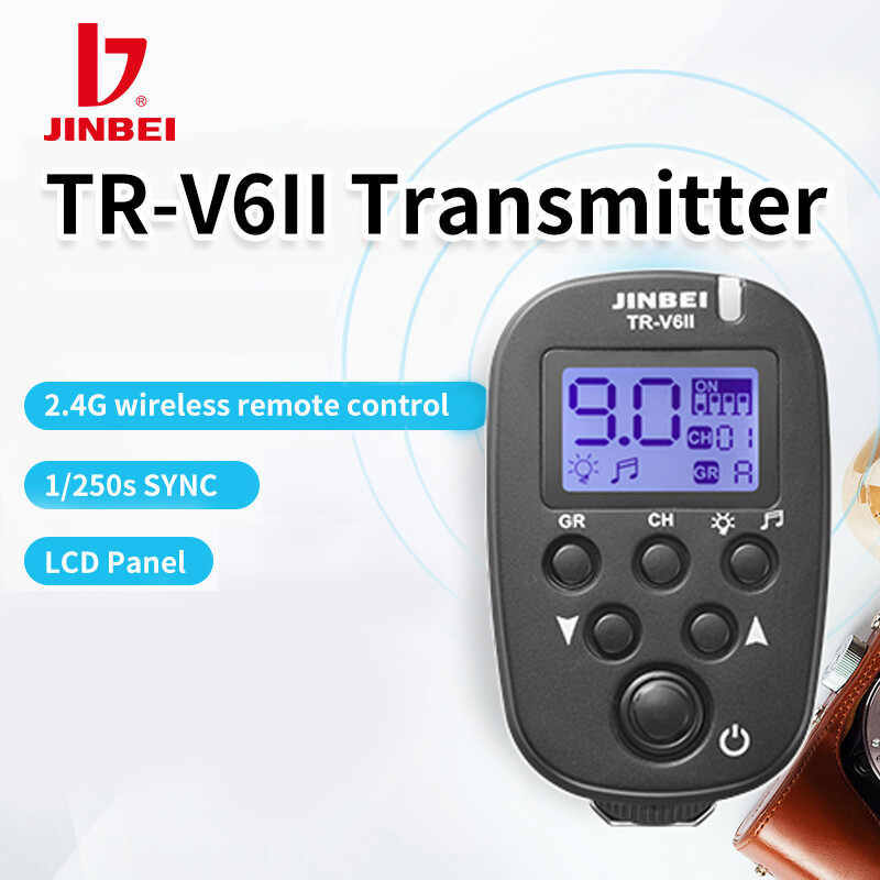 JINBEI TR-V6II Universal 2.4G Wireless Speedlite LCD Flash Trigger Transmitter