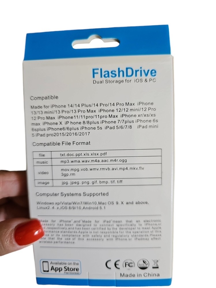 Lunani 128GB USB Flash Drive Dual Storage For iPhone & PC Security Edition