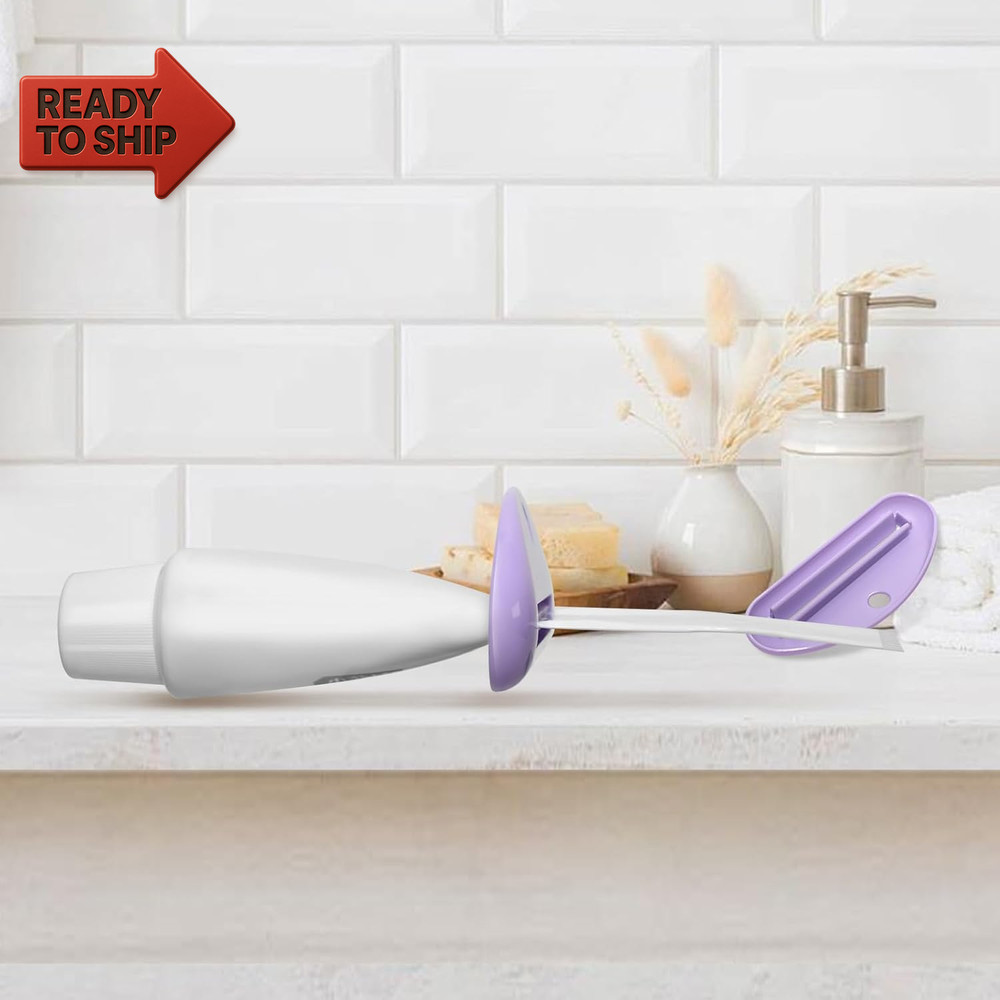 6 Pcs Toothpaste Squeezer Set, Plastic Toothpaste Saver, Hanging Toothpaste Dis