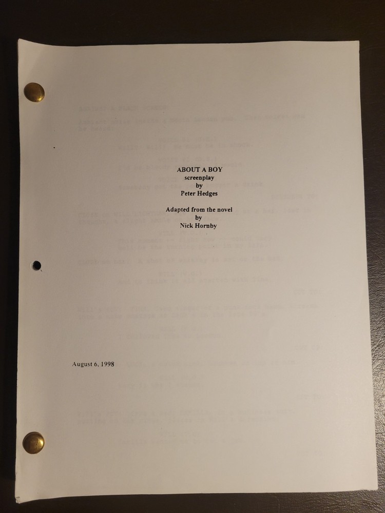 1998 "About a Boy" Screenplay - Peter Hedges Draft - September 14, 1998