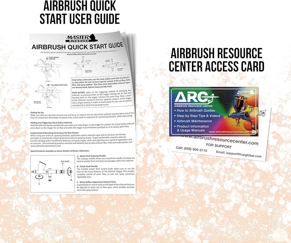 Professional Airbrush Kit - Includes Compressor, Fluid Cup & Hose for Beginners