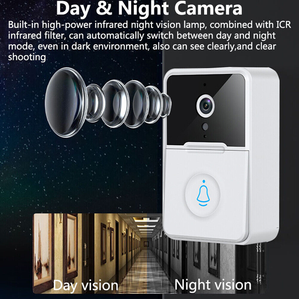 Smart Video Doorbell with HD Video APP Security Intercom Night Vision Chime