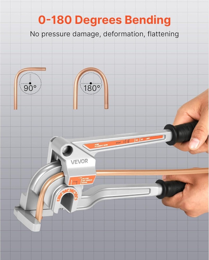 Compact 3-in-1 Pipe Bender - Ideal for HVAC, Auto Repair & DIY Projects
