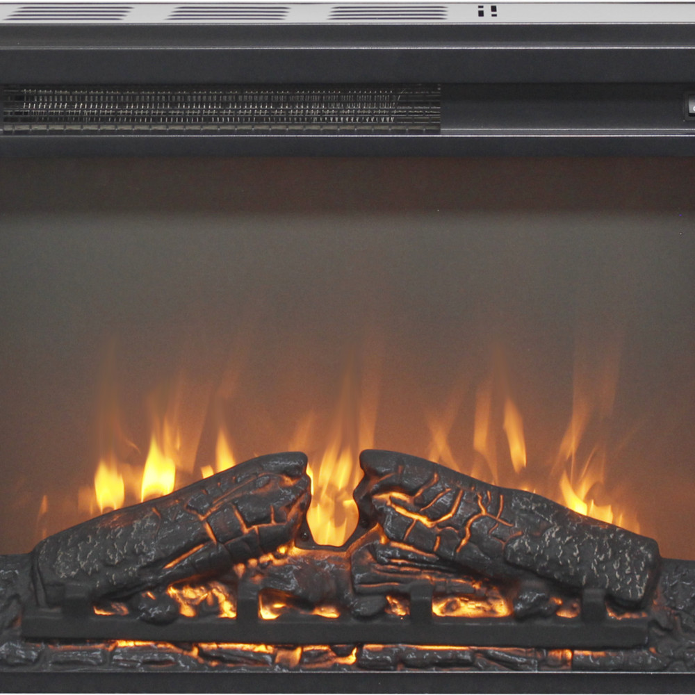 23inch Electric Fireplace Insert Heater with Log Set & Timer 1400W