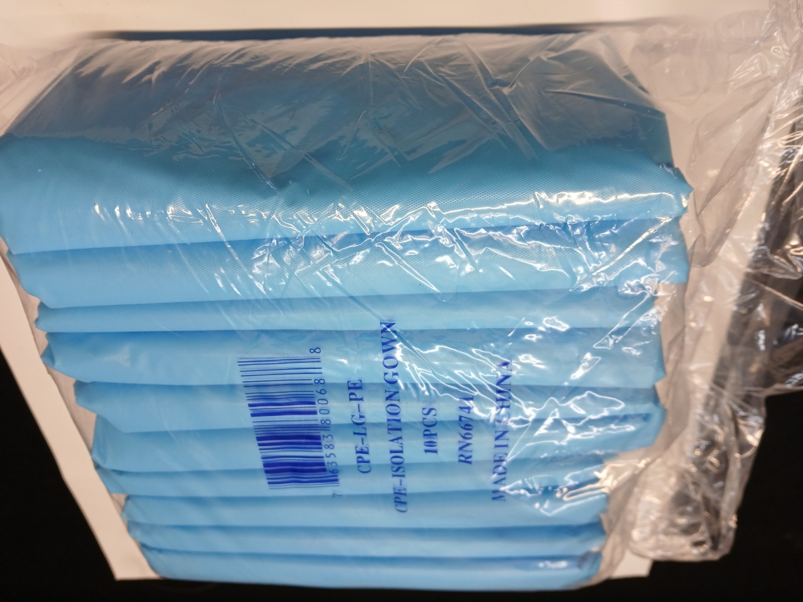 SAFETYLAND LARGE SIZE DISPOSABLE BLUE APRONS. 10 PACK NEW IN BAG !