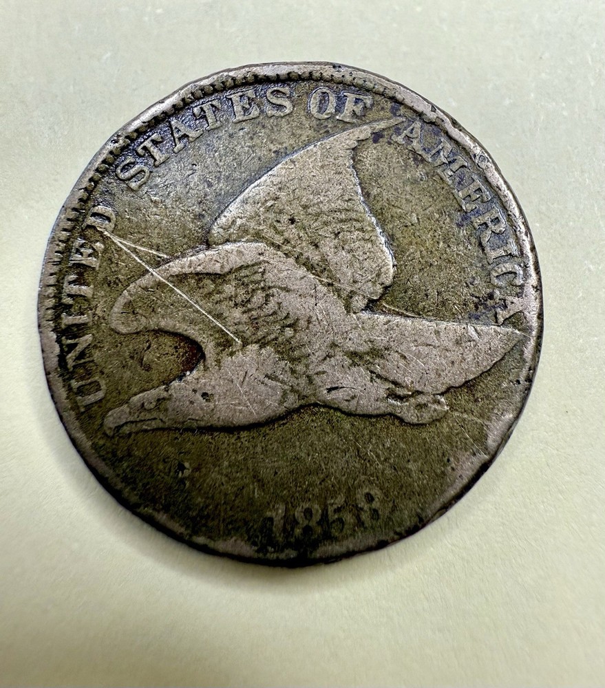 1858 Flying Eagle Cent – Large Letters – Early Small Cent – Circulated