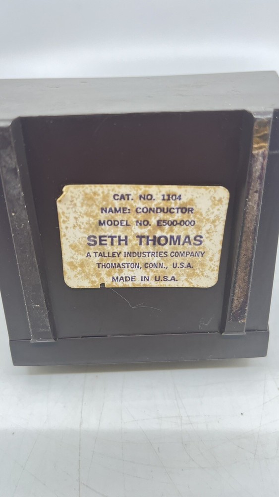 Vintage SETH THOMAS Metronome Conductor Model E500-000 Missing Wind Key Untested