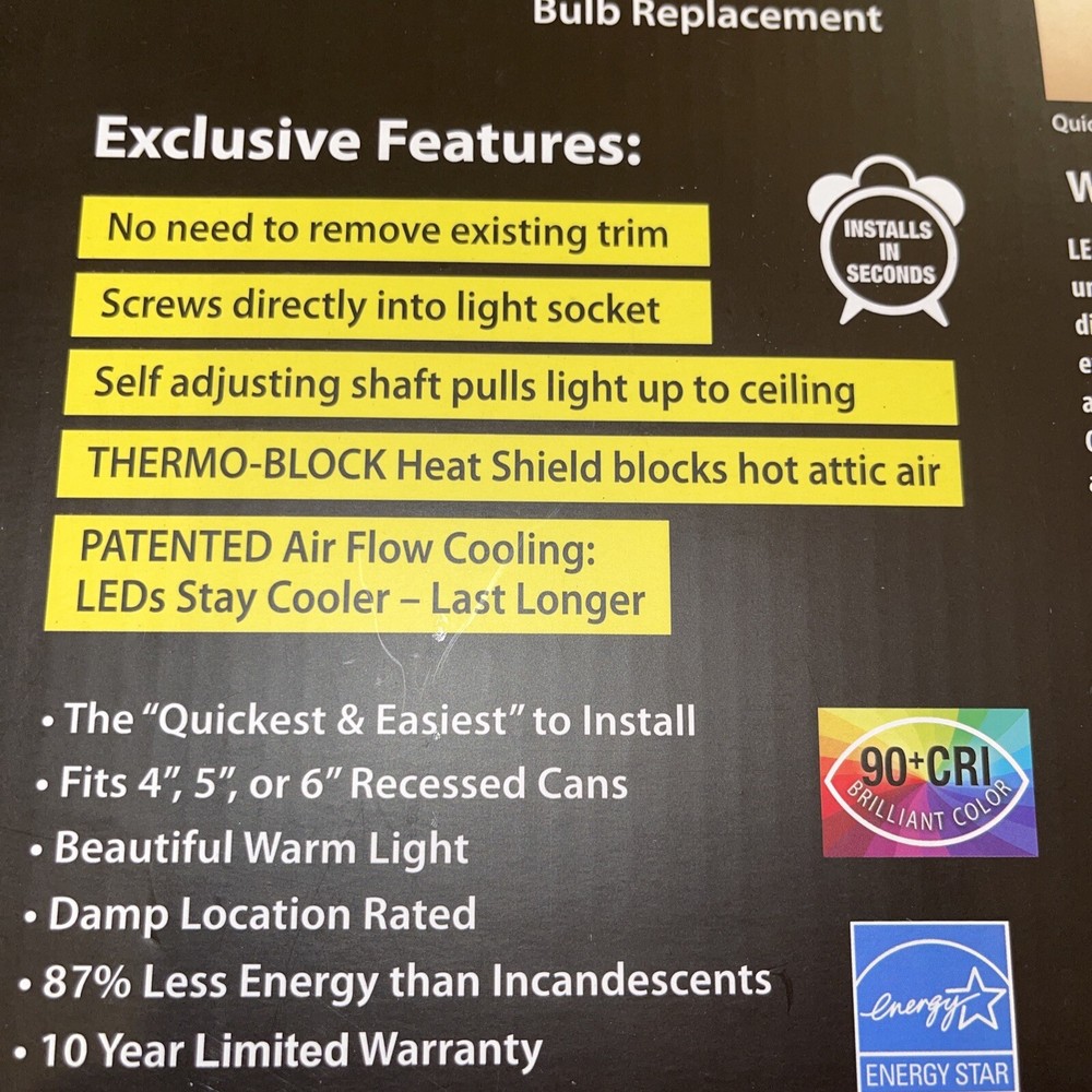 LED (4) Downlight Bulb Replacements ~ NEW In Box
