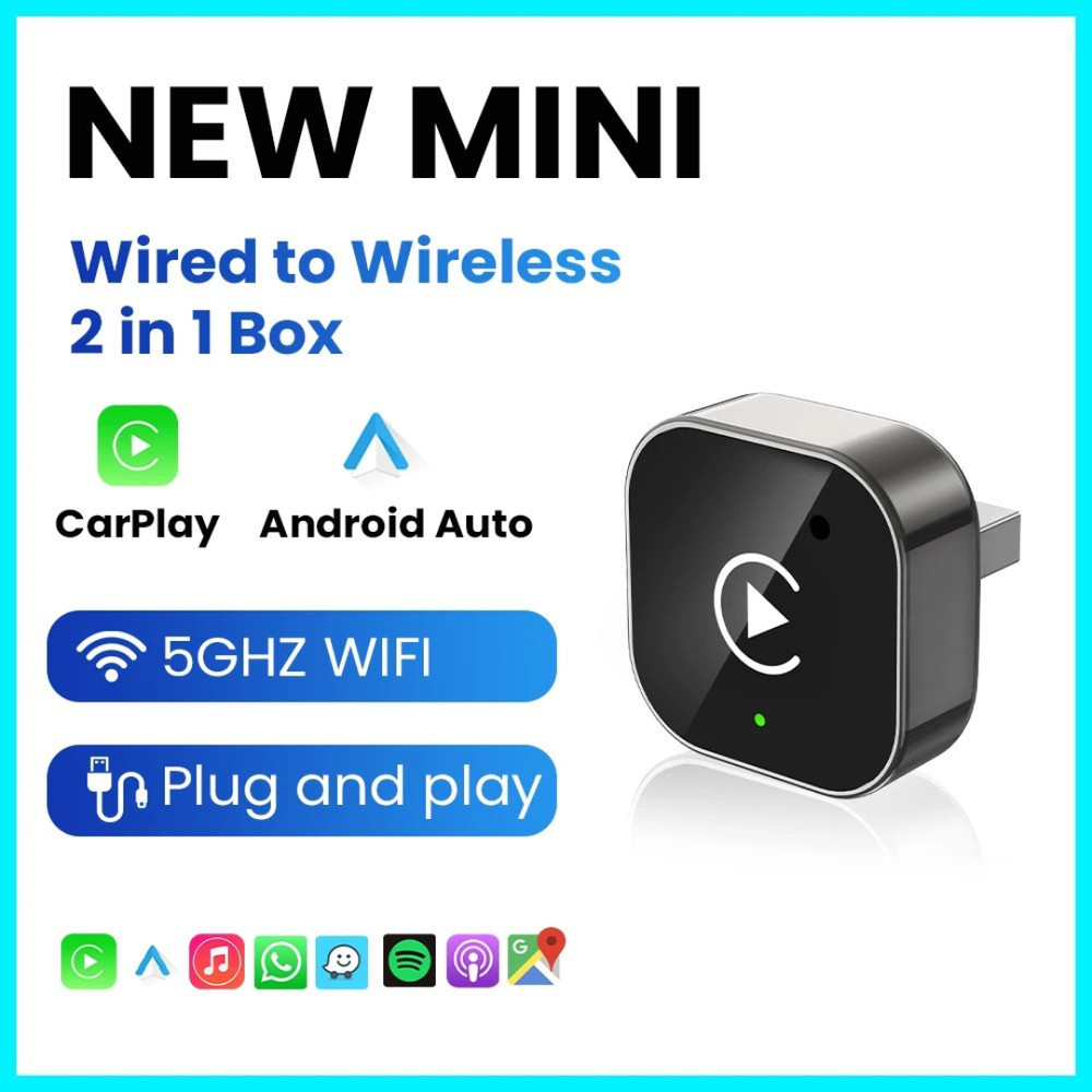 2025 USB Wireless CarPlay Adapter For iPhone Apple Wireless Dongle Plug ＆ Play