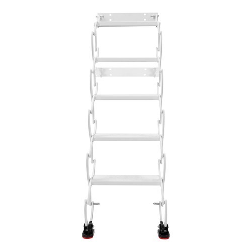 5 Steps Ladder Step Ladders Retractable Folding Stair Telescoping Wall Mounted