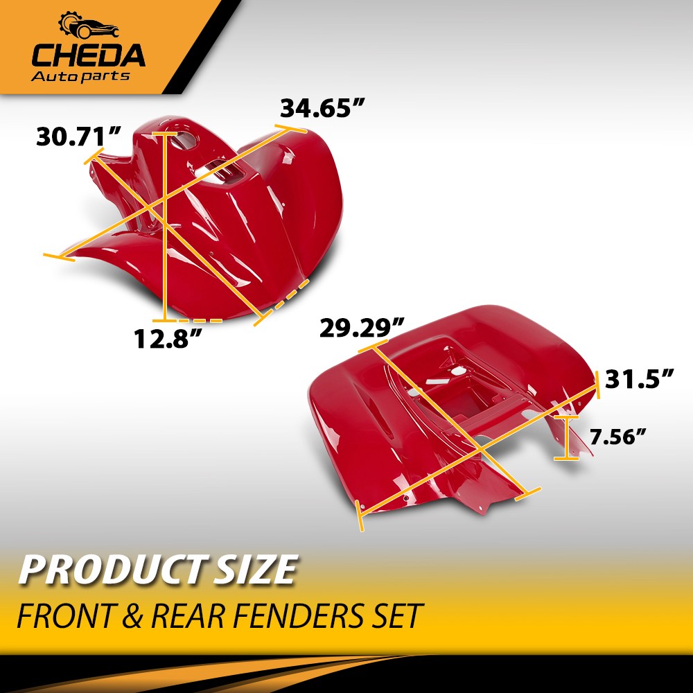 Fit For 1993-2005 Honda Sportrax 90 TRX90 Front And Rear Fenders Set ABS Plastic